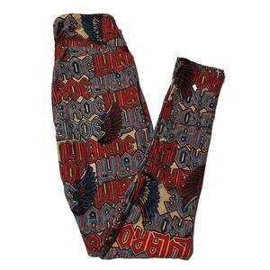 LuLaRoe Americana Graphic Leggings with Bold Print OS